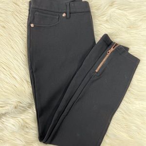 TED BAKER black pant rose gold hardware TED Size 3 / USA 8 NEW